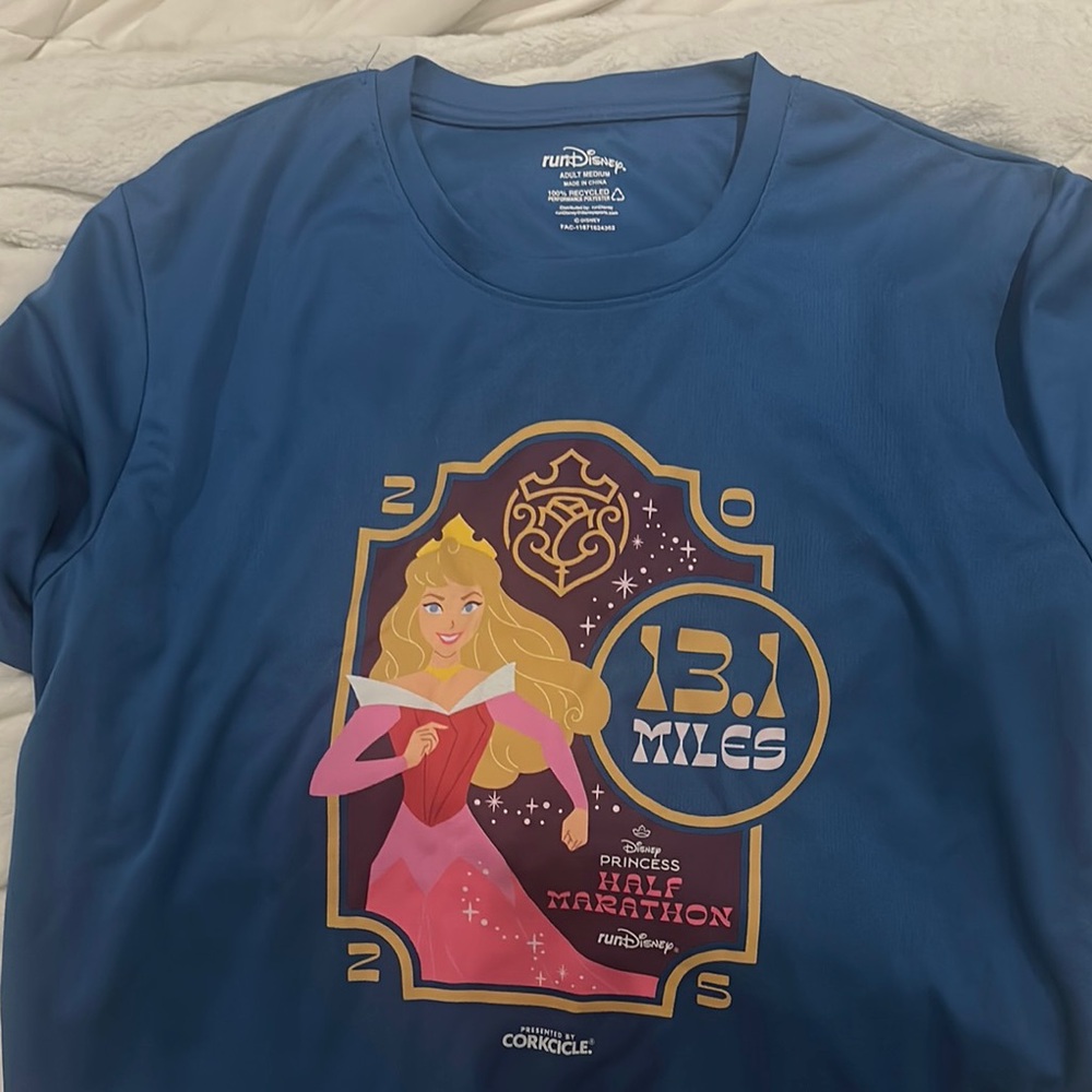 BRAND NEW Disney Blue Princess Half Marathon Shirt